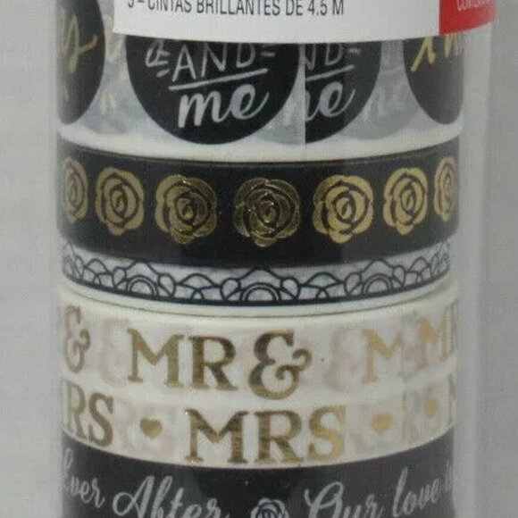 Wedding Craft Smart Washi Crafting Tape Embellishments Mr&Mrs Dress Love 10 Roll - Picture 8 of 8